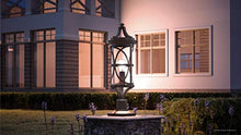 Urban Ambiance Luxury Rustic Outdoor Post/Pier Light, Large Size: 26-1/2" x 9", with Old World Style Elements, Olde Bronze Finish, UHP1180 from the Brussels Collection