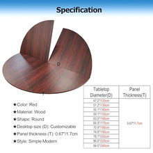 HAIXHX Red Foldable Round Table Top Extender, Large Universal 47.2"-94.5" Diameter Circle Wooden Table Top, Replace Table Top, No Legs, Home or Commercial Use, Easy to Store(Diameter 78.7"/200cm)
