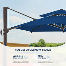 BLUU REDWOOD 11 FT Offset Cantilever Patio Umbrella Classic Blue