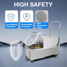 NIKAIDD Commercial Fryer Filter Machine,Oil Filtration Systems for Cooking Oil Separation,Stainless Steel Filler Cart for Restaurants,User-Friendly Mobility,Low Noise Operation
