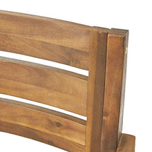 Great Deal Furniture GDFStudio Outdoor 8-Seater Acacia Wood Dining Set Teak Finish, Rustic Metal