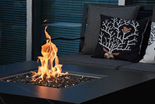 AMS Firepit | Sofia Marble Porcelain Fire Table | Natural Gas 17'' H x 39'' W x 39'' D