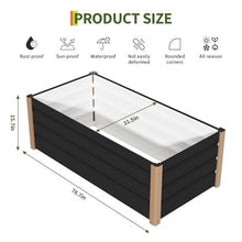 Garvee 79x32x16in Gray Aluminum Raised Garden Bed Planter Box, 2-Pack