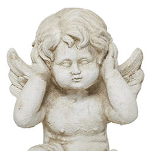 Deco 79 Magnesium Oxide Biblical Angel Garden Sculpture Set of 3 White 11"W, 29"H