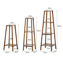 MIIKHI Flower Stand Natural Bamboo Multi-Layer Flower Stand Brown Potted Plant Display Stand Suitable for Indoor Terrace Garden Plant Display Stand (Size : 1