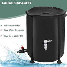 LumaGrove Rainwater Tank with Stand & Tap–Efficient Rainwater Harvesting System for Garden Includes Zippered Cover Blue Water Barrels & Complete Kit(100 X 98 Cm/750 L,Noir)