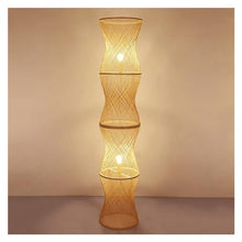 GTEFSWS Handmade Weaving Column Floor Lamp Modern Standing Light One Color