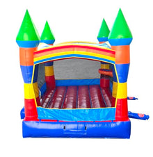 Pogo Bounce House Crossover Deluxe Rainbow Castle Inflatable 13x12x14.5 ft