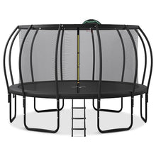 Merax Outdoor Trampoline 16FT with Basketball Hoop, Enclosure Net & Ladder