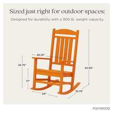 POLYWOOD Presidential Rocking Chair in Tangerine