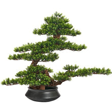 YXIANG56Q Fake Plants Simulation Bonsai Tree Chinese Style Welcome Pine Indoor Potted Bonsai Plant Decoration Zen Dry Landscape Ornaments Home Office Hotel Decor Bonsai Tree