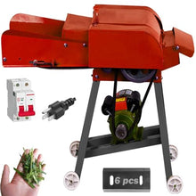 TXMACHINE® Grass cutting machine Hay Crusher Chaff Cutters Corn Straw Cutter Pulverizer for Feed Process with conveyor belt Miniature Circuit Breaker 2.2KW (220V, 6 blades)