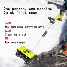 Electric Snow Blower, Rechargeable 20V/4.0Ah High Power Electric Snow Shovel, Snow Break Home Use Snow Plow, Shovel 13.2" in Width, 8" in Depth, 26.5' ft Throwing Distance