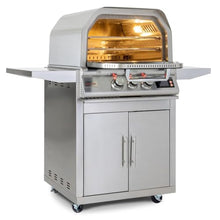 Blaze 26-Inch Freestanding Natural Gas Outdoor Pizza Oven W/Rotisserie & Cart - BLZ-26-PZOVN-NG