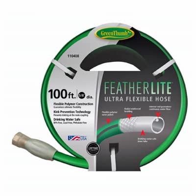 FeatherLite 5/8" Inch x 100' Foot Ultra Flexible Garden Hose (3)