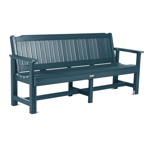 Sequoia Professional CM-BENSQ62-NBE Commercial Grade Exeter 6 Foot Garden Bench, Nantucket Blue