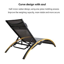 EESHHA Outdoor Deck Chairs,Patio Chaise Lounge Chair Set with Side Table Outdoor Pool Adjustable Recliner Chairs for Outside Beach Poolside Sunbathing Tanning Lounge Dark Grey