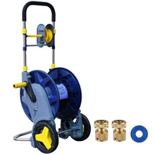 ZGLINMZ Hose Reel Truck, Hose Storage Truck with Wheels, Hose Irrigation Truck, Backyard Watering Kit, Detachable Garden Hose Reel (Hose Cart+50m Pipe)