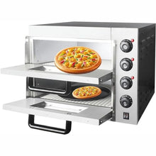 KYTGFH Portable Outdoor BBQ Pizza Oven, Commercial Electric Pizza Oven Maker, Pizza Drawer Toaster Oven, Countertop Stainless Steel Multipurpose Home Restaurant Snack,Doublelayer