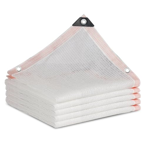 Sun Shade Cloth With Grommets, Outdoor Garden Shade Netting Shade Sail 55% Shade Mesh Tarp,white Shade Cover1x2.0m 2x2.0m 2x5.0m 2x8.0m 3x5.0m 4X6.0m Sunblock Shade Cloth(6x15.0m(19.7x49ft))