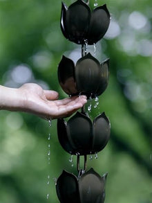 OGMOYT Rain Chains for Gutters, Roof Rain Collectors/Diverters, Metal Chain Rain Chains for Villas and Temples