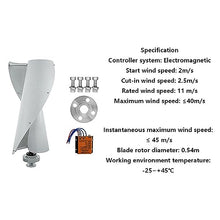 Mdxtog Wind Turbine Generator, 12V 1000W Vertical Wind Turbine Portable Windmill Power Generator Free Energy Generators Kit with Charge Controller