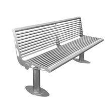 LICONG-2019 Outdoor Bench Garden Outdoor Backrest Benche, Stainless Steel Seating, Patio Leisure Chair Garden Bench(Small)