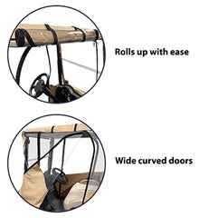 DOORWORKS GOLF CART ENCLOSURES Premium Yamaha Drive & Drive 2 Golf Cart Cover - Tan Marine Grade Vinyl