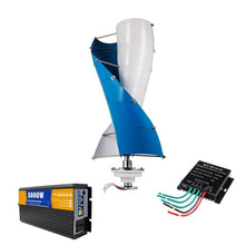 HYZHANHONG 10000W Wind Power Generator Kit with Waterproof Controller+ Inverter12v24v48v Spiral Vertical Wind Turbine for Off-Grid Living, Camping & Marine Use,220V