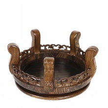 QUANGJN Pcs Plants Saucers Bonsai Porcelain Vase Base Ornaments Painting Tank Fish Tank Base Solid Wood Bracket Plant Pot Saucers,