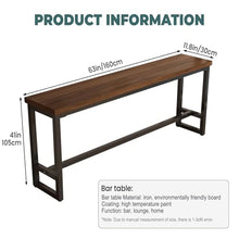 DESALAI 47/55/63 Inches Solid Wood Bar Height Table,Narrow Table,Suitable for 2/3 People,Suitable Kitchens, Small Spaces, Coffee Shops 01 63x12in/160x30cm