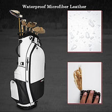 OEIPSMK Durable Golf Stand Bag with 6-Way Dividers & Shoulder Strap - B