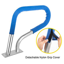 Pool Safety Handrails 3-Bend Pool Railing Swimming Pool Hand Rail Water Handrail Deck Mounted Braced Swimming Pool Handrail Stainless Steel Pool Stair Rail