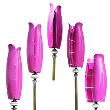 OLONETO Tulip Type Vertical Wind Turbine 1500W Small Wind Turbine 12V/24V Wind and Solar Complementary Power Supply System (Color : Purple, Size : 24V)