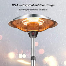 Outdoor Patio Heaters, Electric Outdoor Heater with Base, Tip-over Protection, Adjustable Height, Waterproof Garage Heater for Balcony Courtyard Gazebo Garden