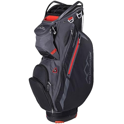 Sun Mountain 2024 Maverick Golf Cart Bag Black/Steel/Rush Red