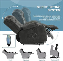 KTYUERGHK Power Lift Recliner Chair with Heat & Massage for Elderly