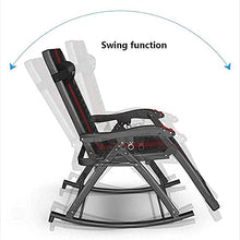 ntumLeap Chair, Patio Lounge Chairs Garden Rocking Chair with Mattress Folding Recliner Outdoor Adjustable Sun Lounger Rocker Zerovity Seat