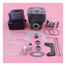 DYHZLBM 58mm Engine Motor Cylinder Piston Ported Kit Fit for 395 395XP Gasket Oil Seal Chainsaw Garden Tool Parts