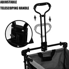 with Canopy Outdoor Coapsible Garden Cart Transport Troey Heavy Duty Folding Portable Hand Cart Outdoor Beach Wagon A Terrain Folding Utility Wagon for ping Camping