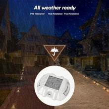 Cokvbato Solar Driveway Marker Lights, Solar Powered Dock Lights Outdoor Waterproof LED Deck Lighting Warning Road Studs for Boat Dock Pathway Runway (Yellow, 20)