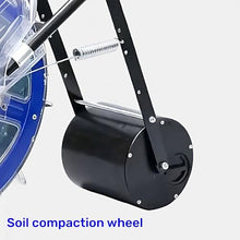 Joytar Manual Seeder Hand-Push Garden Seeder Roller Seeding and Fertilizer Applicator Metal Wheel hubs Adjustable Plant spacing for Gardens and farmland(16-Hole)