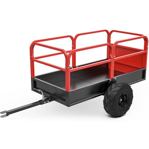 YITAMOTOR 1600 lbs ATV Dump Trailer, Tow Behind Dump Cart 22 Cubic Feet