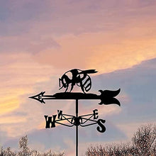 Weather Vane Bee Metal Weather Wind Animals Shape Weather Direction Indicator Iron Courtyard Roofs Measuring Tools Decoration of Outdoor Sheds Hat (Donkey Normal) (Logo normal)