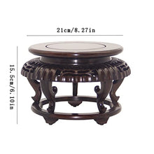 Heavy-Duty Potted Plant Standing Supports Wooden Vase Base Solid Wood Round Display Stands Indoor Living Room Bonsai Potted Fish Tank Base Ornaments Decoration Plant Container Base (Size : 7.28in) ( )