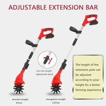 Ostreemaner Tiller Rotavator-4000mah Battery Powered,Cordless Rotavator,97-127cm Handle Adjustment,Soil Cultivator Gardening Tool for The Garden, Vegetable Plots,4000mA×1