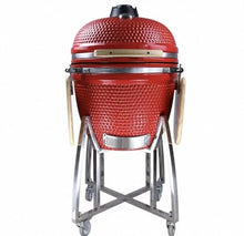 JOSOGO 23.5 Inch Ceramic BBQ Smoker Grill, Home & Commercial Smoker Oven, Indoor Outdoor High Temp Barbecue(Black)
