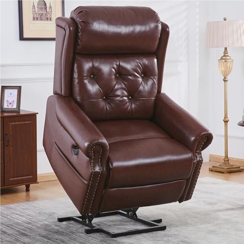 UOPYNE Large Lay Flat Power Lift Recliner for Elderly with Massage Heat