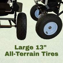 Discount SNOWSTAKES - Lawn Fertilizer & Seed Spreader, 100 LBS Capacity, with Included Grate, Cover & 13 in All Terrain Pneumatic Tires, Ideal for Turf & Lawn Care, Winter Walk Behind Salt Spreader