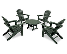 TREX Outdoor Furniture Yacht Club Shellback 5-Piece Adirondack Conversation Group Rainforest Canopy